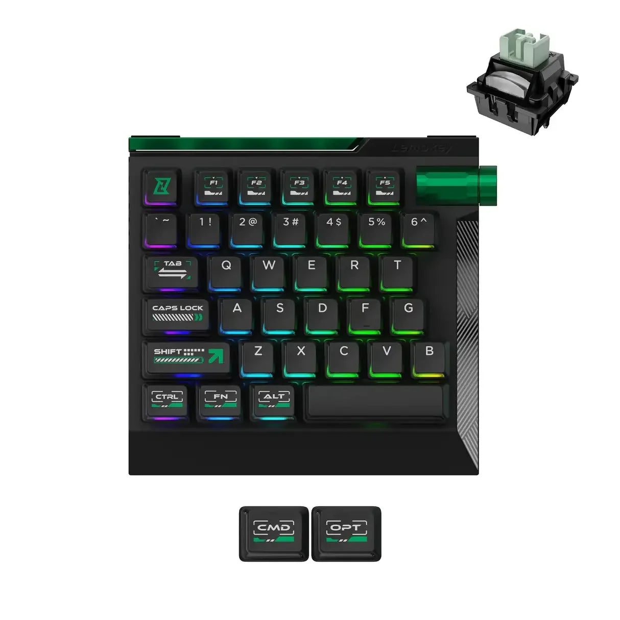 Keychron - L0 HE One Handed Magnetic Switch Gaming Keyboard L0W-A1