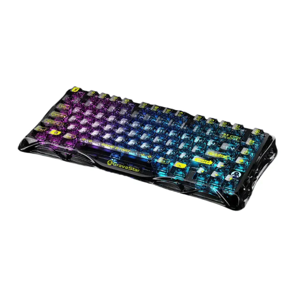 GravaStar - Mercury K1 Lite Transparent Black - Wireless Mechanical Keyboard GSK1LITE_XTAL_BLK