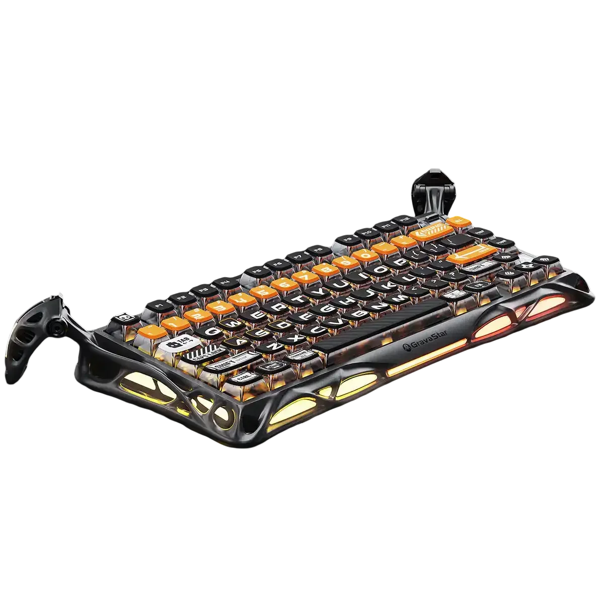 GravaStar - Mercury K1 Pro CyberFlare Wireless Mechanical Keyboard GS K1 PRO_BO_BLK