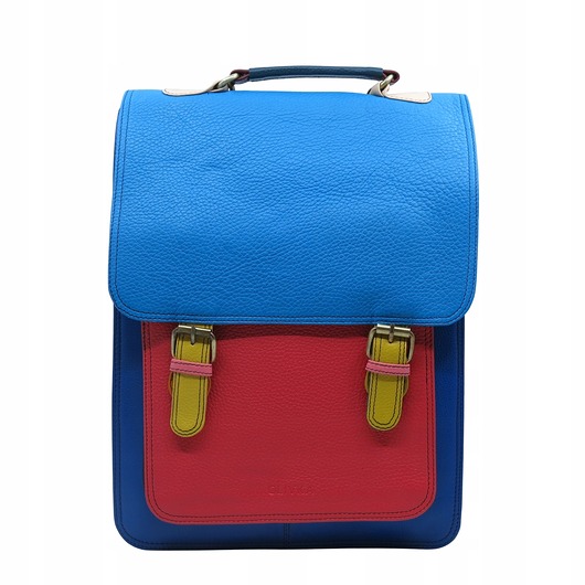 Plecak skórzany damski torebka 2w1 elegancki pojemny mieści A4 OLIVKA