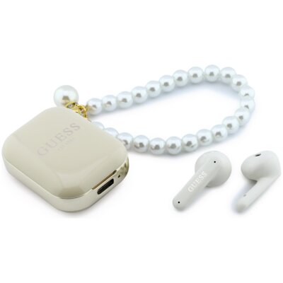 Guess TWS Pearl Strap beżowy