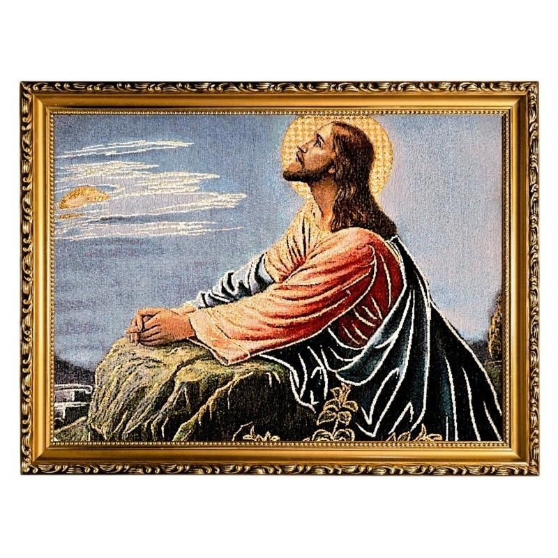 Obraz Haftowany Jezus w Ogrójcu 42/32cm - obraz