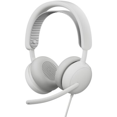 LOGITECH Zone Wired 2 Przewodowe, Nauszne, ANC Biały