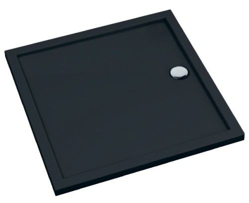 Schedline Brodzik akrylowy Sharper Black Mat (czarny matowy) 90x90x4,5 cm, kwadratowy, Gwarancja 7 lat