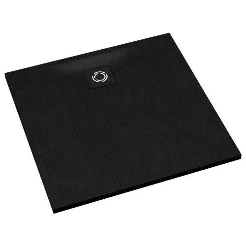 Schedline Brodzik kompozytowy Stabilsound Plus® Magnific Black Stone (czarny kamień) 80x80x3,5 cm, kwadratowy, Gwarancja 15 lat