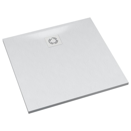 Schedline Brodzik kompozytowy Stabilsound Plus® Magnific White Stone (biały kamień) 90x90x3,5 cm, kwadratowy, Gwarancja 15 lat