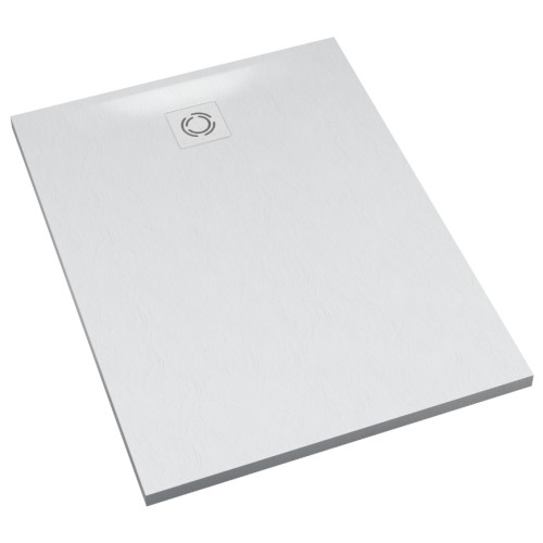 Schedline Brodzik kompozytowy Stabilsound Plus® Magnific White Stone (biały kamień) 80x120x4 cm, prostokątny, Gwarancja 15 lat