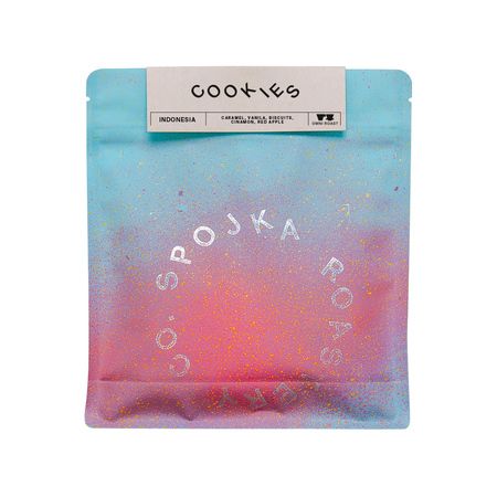 Spojka Kawa ziarnista Indonezja Cookies Anaerobic Washed Fruit Enzyme Process Omniroast 200 g - kawa