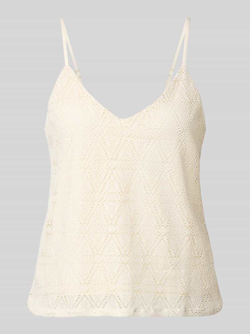 Top o kroju regular fit z koronką model 'MAYA'