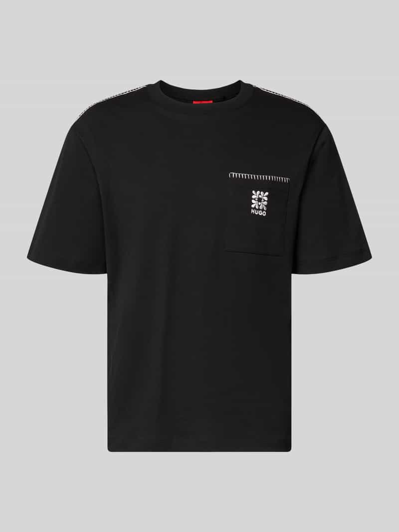 męski t-shirt o kroju regular fit z czystej bawełny model 'DARRO'