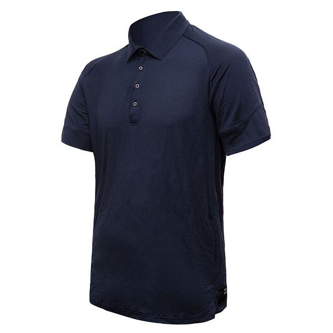 Męska koszulka Sensor Merino Active Polo Rozmiar: XL / Kolor: ciemnoniebieski