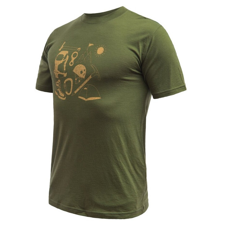 Męska koszulka Sensor Merino Active Hiking Rozmiar: L / Kolor: khaki