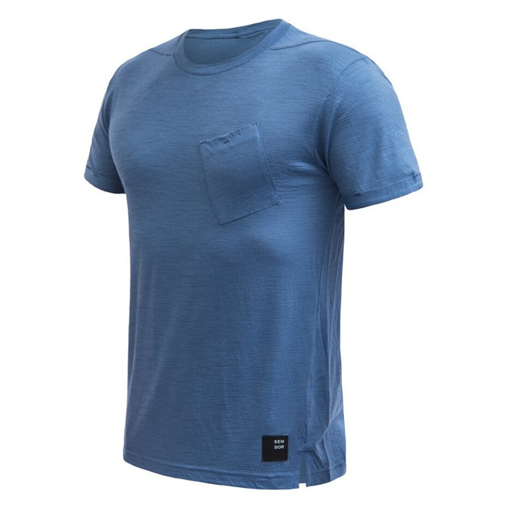 Męska koszulka Sensor Merino Air Traveller Rozmiar: XL / Kolor: jasnoniebieski