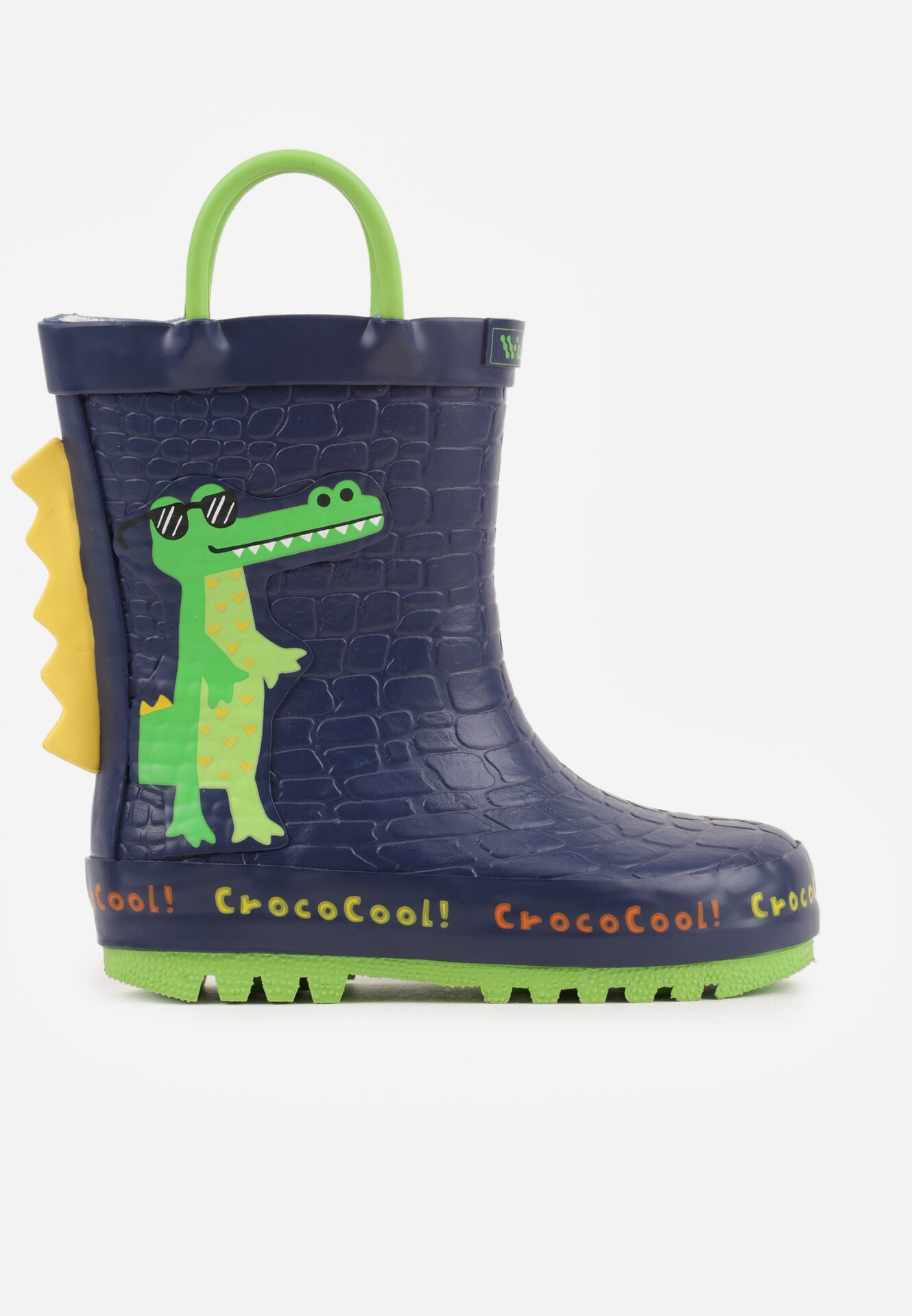 Granatowe Kalosze z Dinozaurem i Ozdobą 3D Viviassa