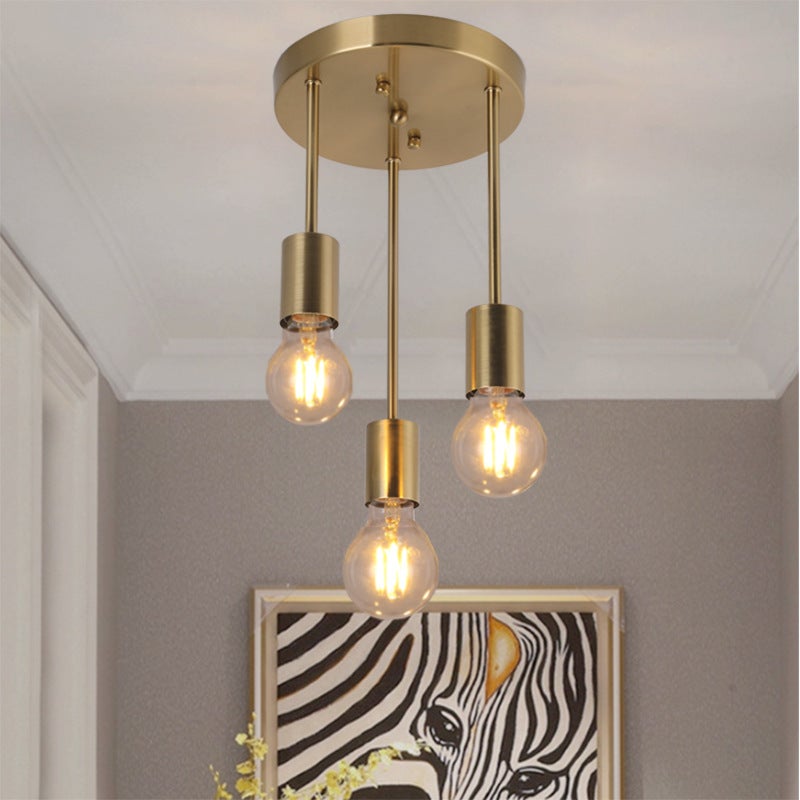 Retro przemysłowy żyrandol, wisząca lampa metalowa na 3 żarówki, plafon LED E27 do jadalni, kuchni, salonu lub baru (żarówka nie jest dołączona)