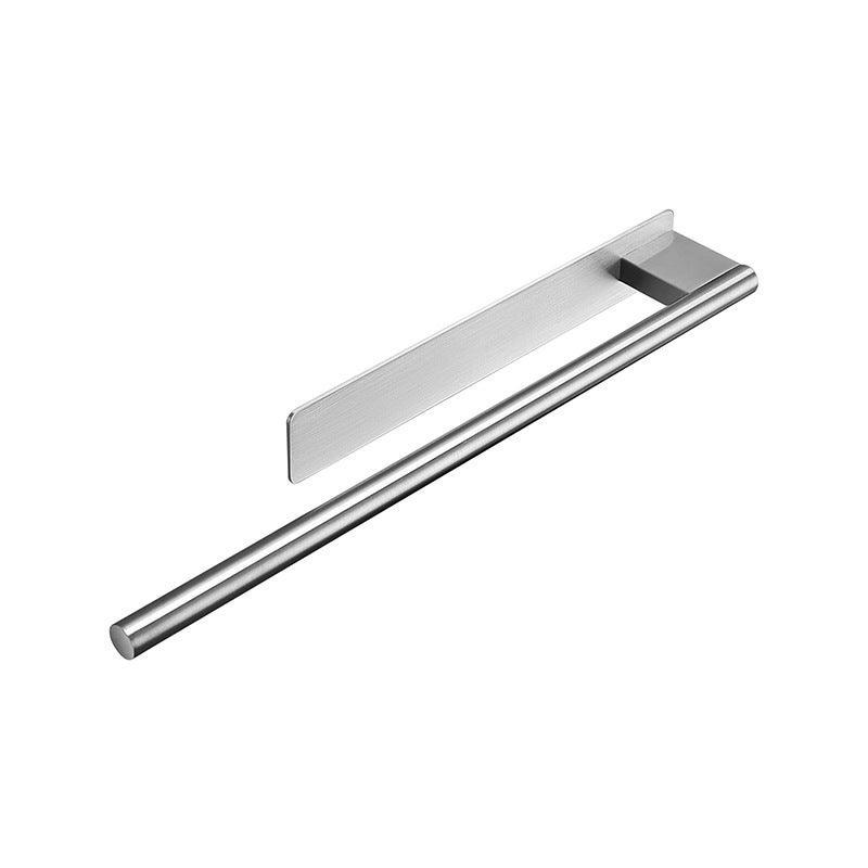 Uchwyt na ręczniki bez wiercenia, samoprzylepny uchwyt na ręczniki ścienny z pojedynczym ramieniem, drążek na ręczniki ze stali nierdzewnej (srebrny)