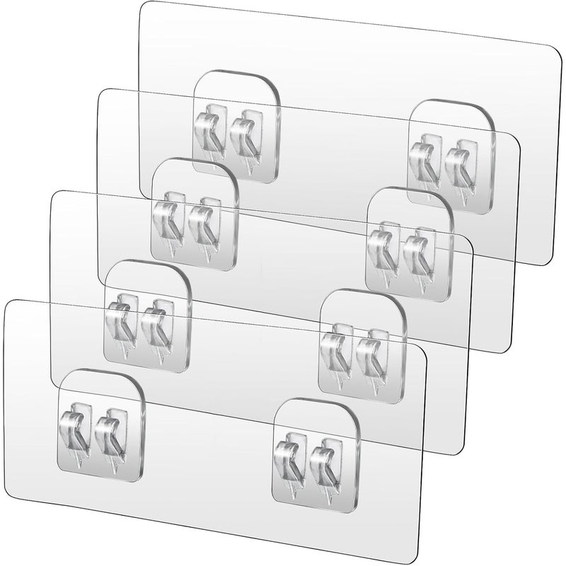 Zestaw 4 mocnych zapasowych haczyków samoprzylepnych do półki prysznicowej, mocowanie ścienne, uchwyt na mydelniczkę, haczyki do wieszania bez wiercen