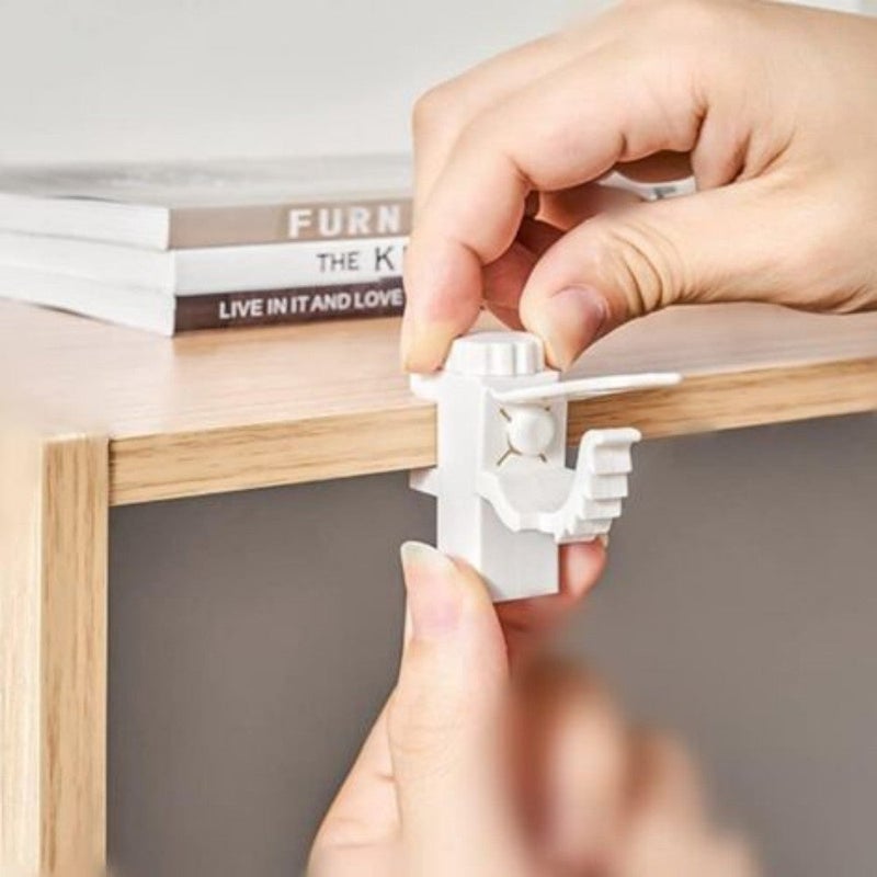 Uchwyty do drążka na zasłony, 2 sztuki, regulowany drążek poprzeczny, plastikowy drążek na zasłony do przechowywania ręczników, haczyk do organizera