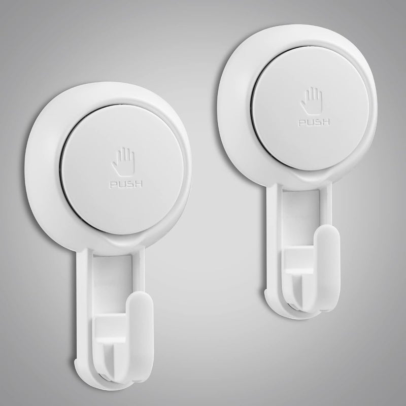 Zestaw 2 plastikowych haczyków przyssawkowych, obciążenie 5 kg, haczyk przyssawkowy do łazienki, uchwyt na wieniec, szlafroki.