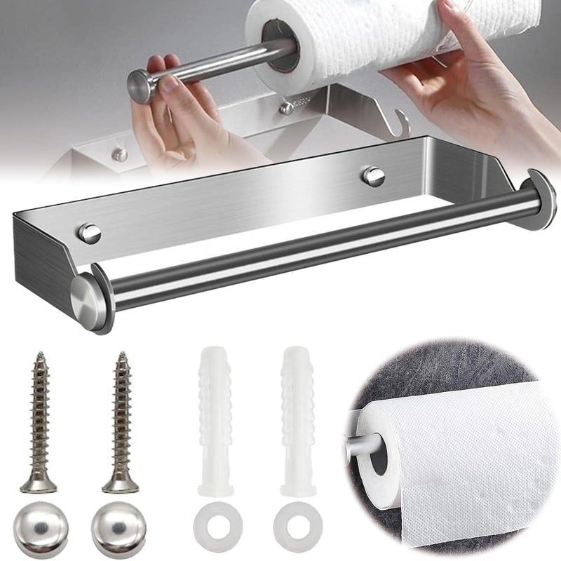 Ścienny uchwyt na ręczniki, dozownik ręczników papierowych, ścienny uchwyt na ręczniki ze stali nierdzewnej, łazienka