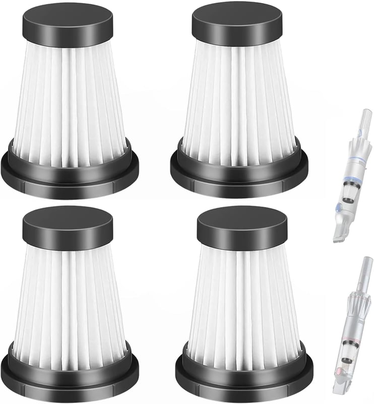 Zestaw 4 zapasowych filtrów HEPA do odkurzacza bezprzewodowego do Moosoo K12 K12 Pro K13, do Genius Invictus One 1.0 X7 / 2.0, do Foxnovo 13KPA