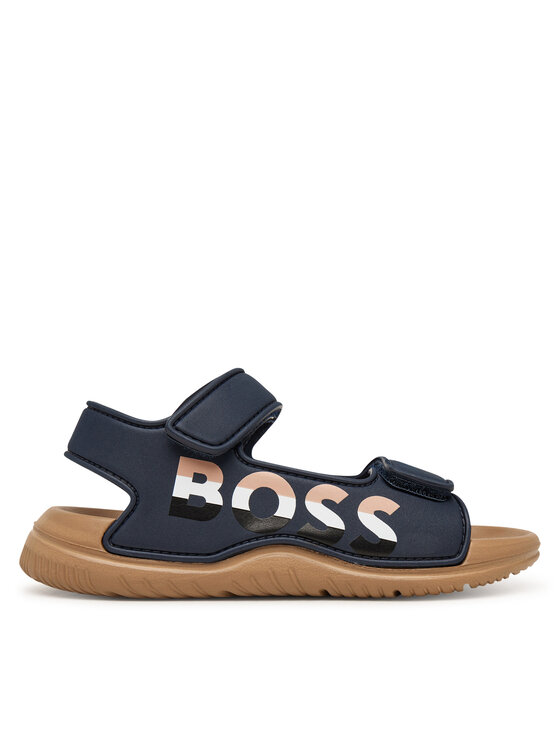 BOSS Sandały J52821 D Granatowy