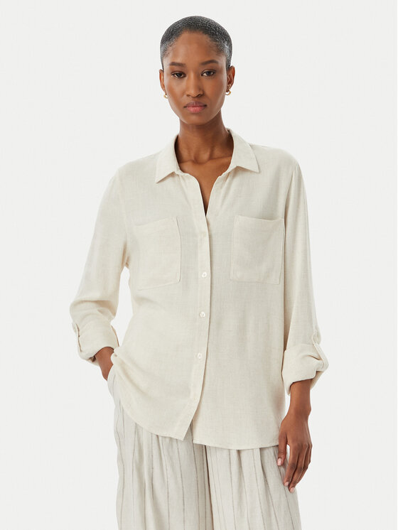 ONLY Koszula Asmin 15349102 Beżowy Regular Fit