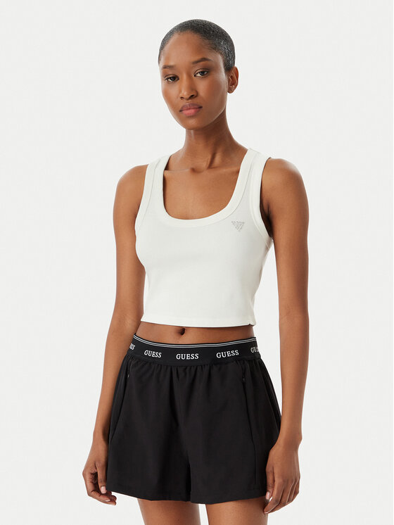 Guess Top V6GP07 K2987 Biały Slim Fit