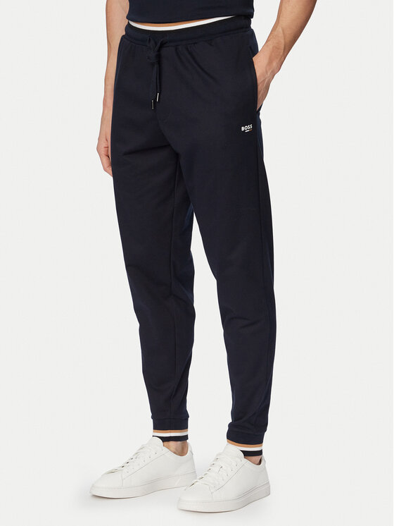 BOSS Spodnie dresowe Iconic 50554830 Granatowy Regular Fit