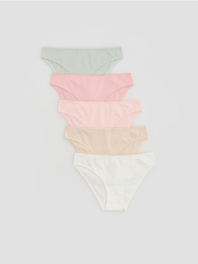 Reserved - Majtki figi 5 pack - pastelowy róż