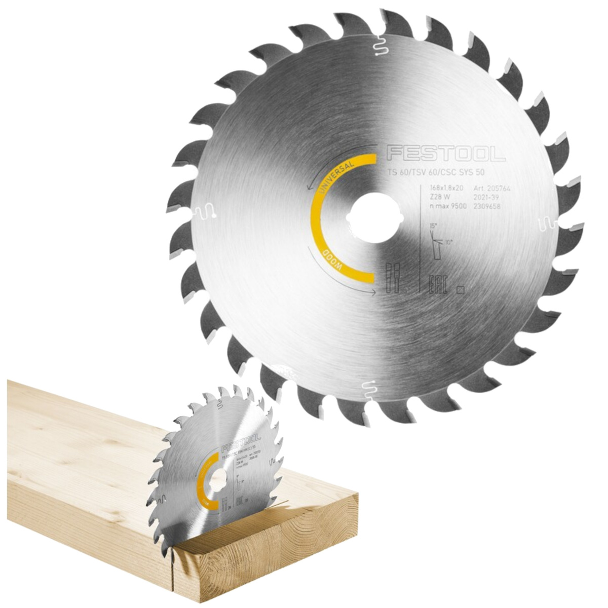 Festool Tarcza do cięcia drewna Wood Universal 168 x 20 x 1,8 28Z 205764