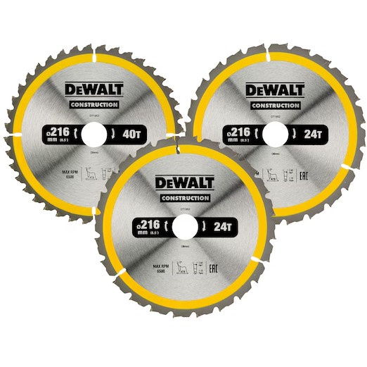 DeWalt Zestaw tarcz do cięcia drewna DT1962