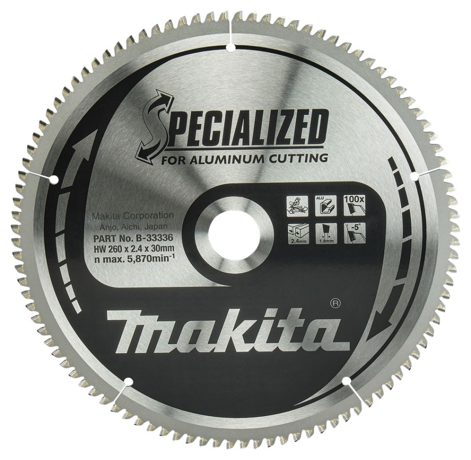 Makita Tarcza tnąca do aluminium 260 x 30 mm, 100Z B-33336