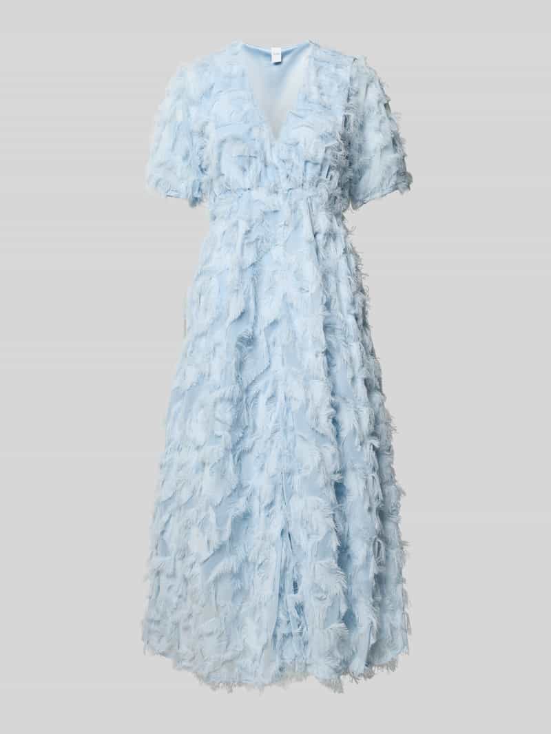 sukienka koktajlowa z frędzlami model 'PAZYLLA'