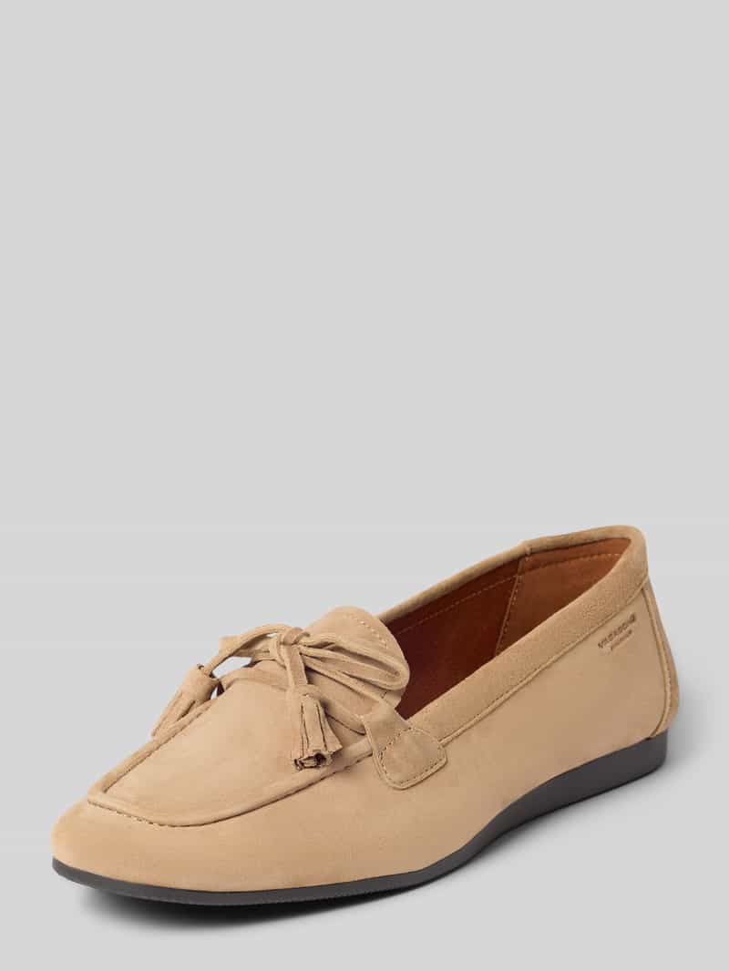 Loafersy z naturalnej skóry welurowej model 'HILLARY'