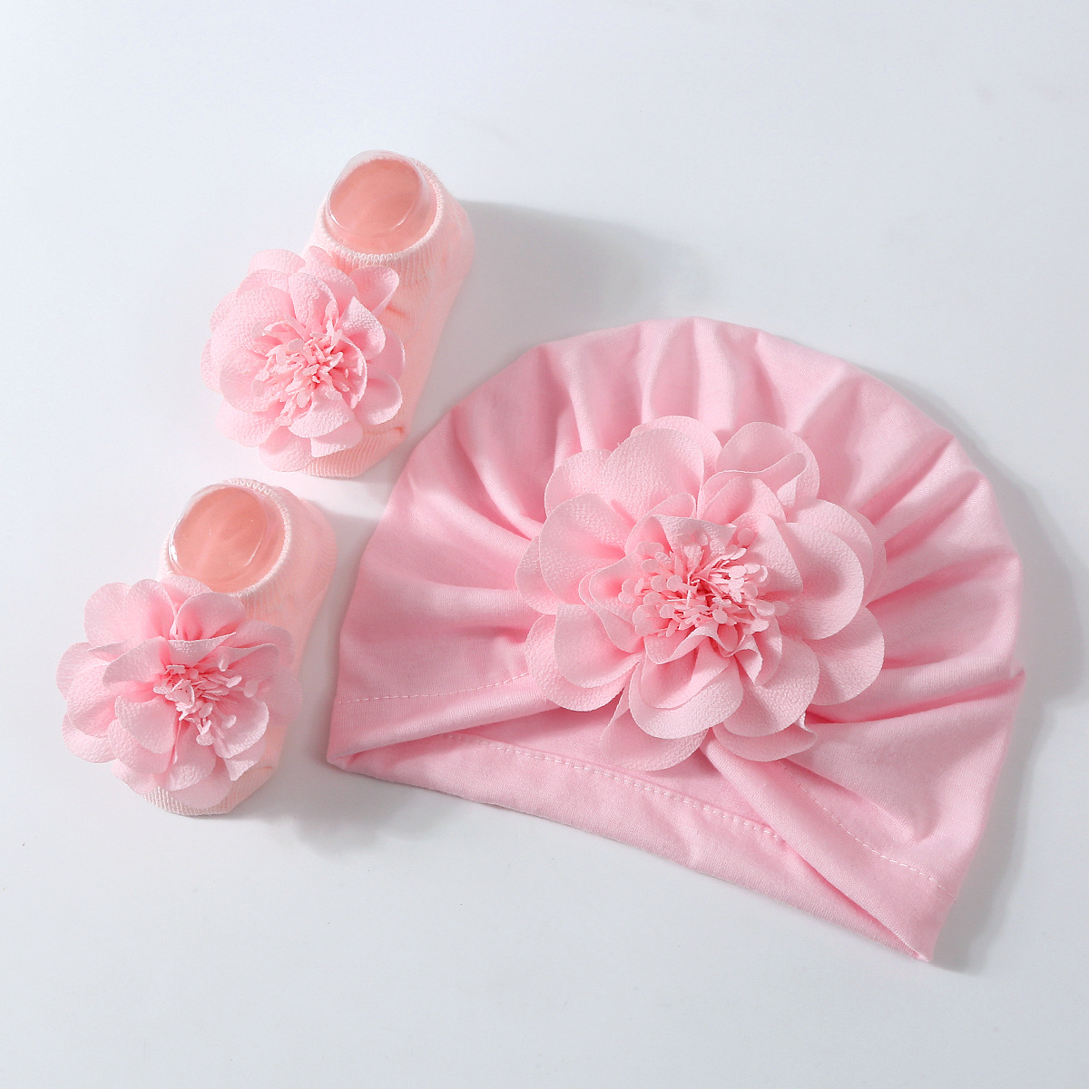 TEMU Zestaw 2 szt.: Kokardka w stylu księżniczki z kwiatowym motywem i skarpetki dla dzieci/maluchów. Przyjazny dla skóry materiał z akcesoriami o