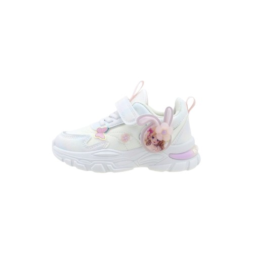 Buty Apawwa dziewczęce na rzep sneakersy z zdobieniami AD781P-1 białe