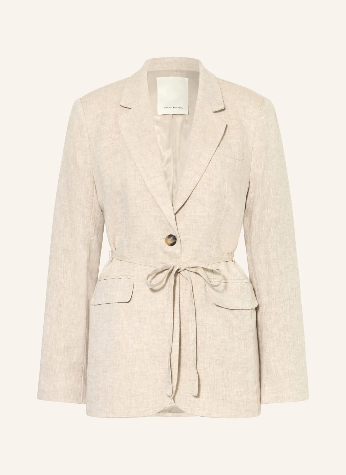 Msch Copenhagen Marynarka Mschviana Ginia Z Lnem beige