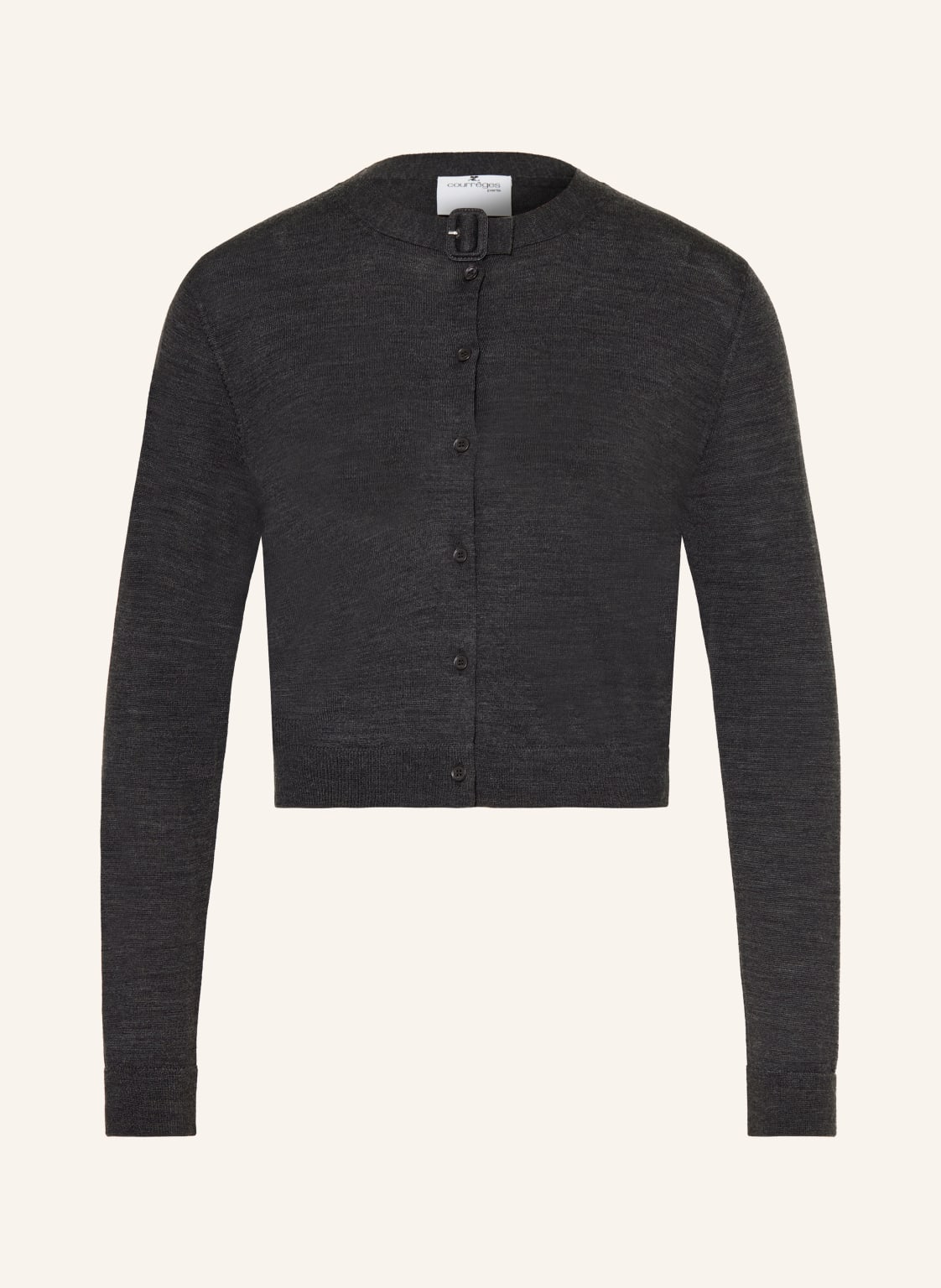 Courrèges Kardigan Z Wełny Merynosowej schwarz