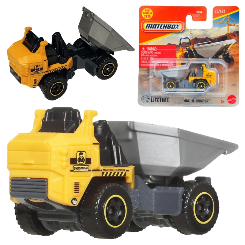Matchbox Samochodzik Autko Metalowe Resorak Auto Kolekcjonerskie 1:64 MBX LIL' Dumper