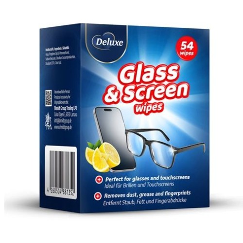Deluxe Glass & Screen Wipes Chusteczki Do Okularów i Ekranów 54 szt