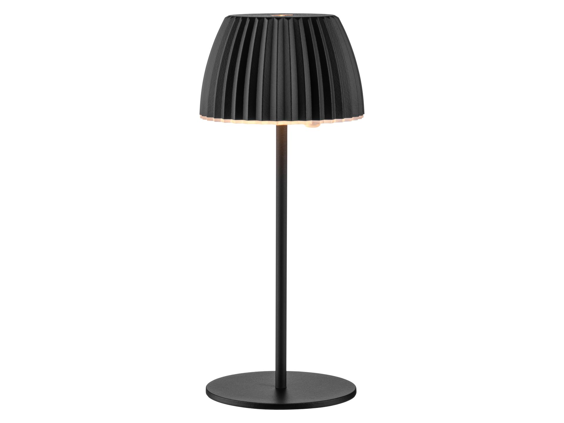 LIVARNO® Akumulatorowa lampa stołowa LED, wys. 20 cm (Czarny)