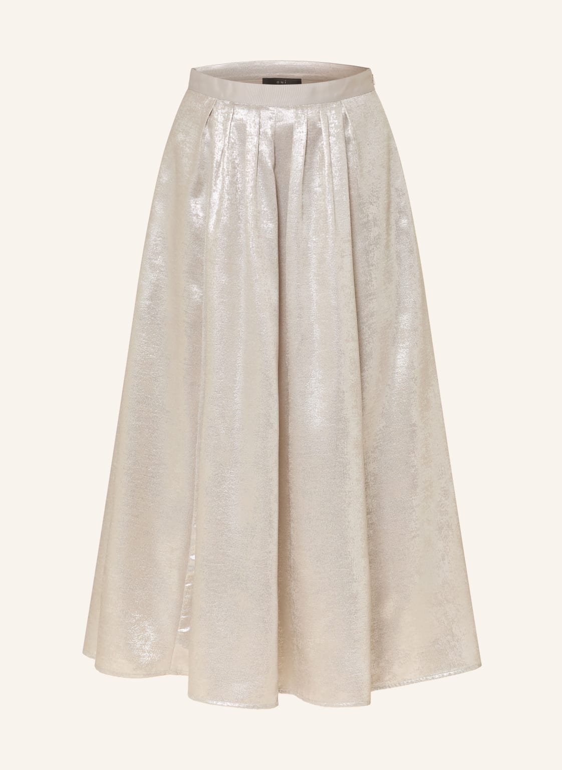 Oui Spódnica Plisowana silber
