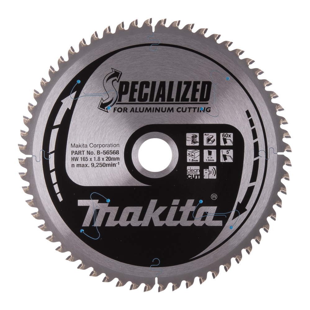 Makita Tarcza tnąca do aluminium 165 x 20 x 1,8 mm, 60Z B-56568