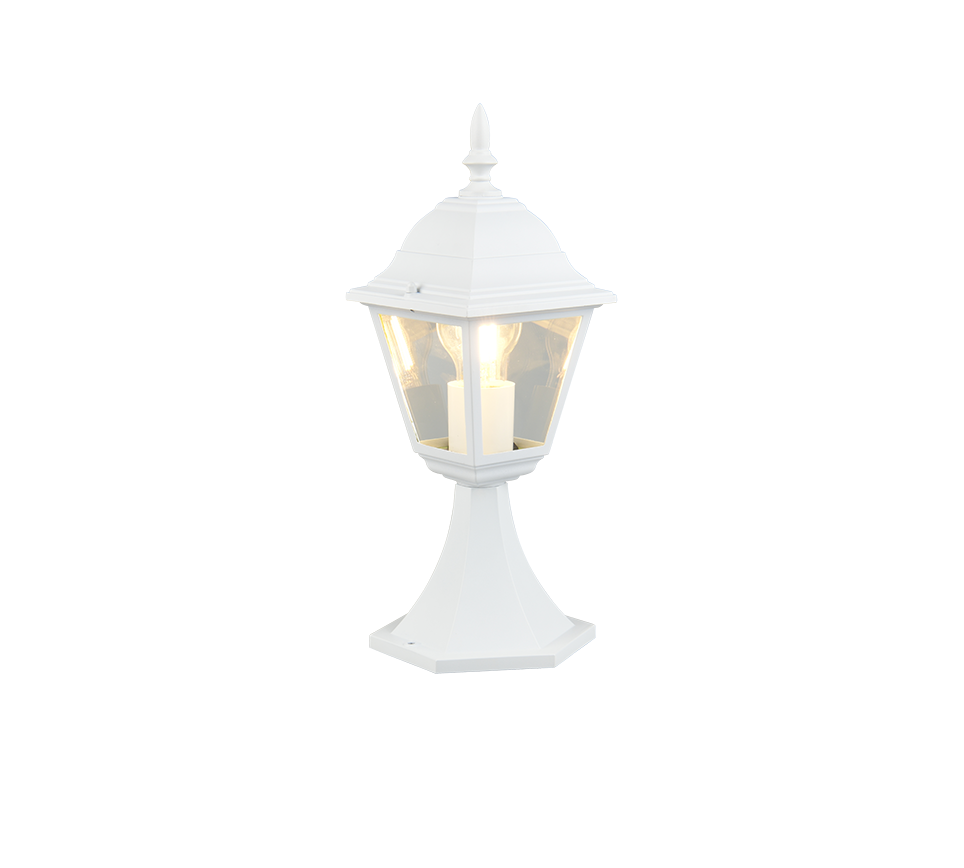 LIVENZA lampa ogrodowa stojąca 40cm retro biała 1xE27 IP44 TRIO 505760131