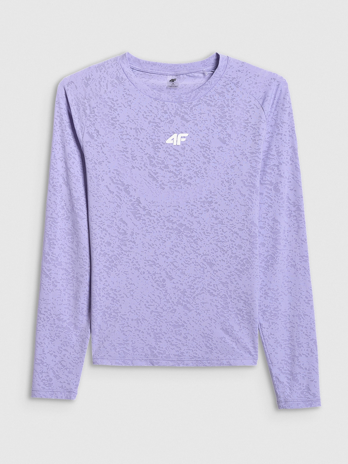 4F Longsleeve treningowy slim szybkoschnący damski - fioletowy XS