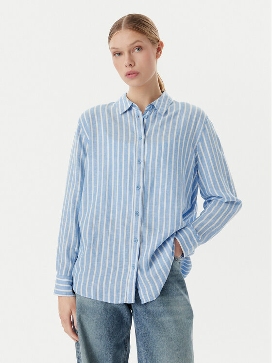 Vero Moda Koszula Linn 10305085 Niebieski Relaxed Fit