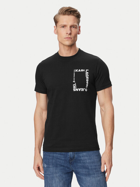 Karl Lagerfeld Jeans T-Shirt B2M17046 Czarny Slim Fit