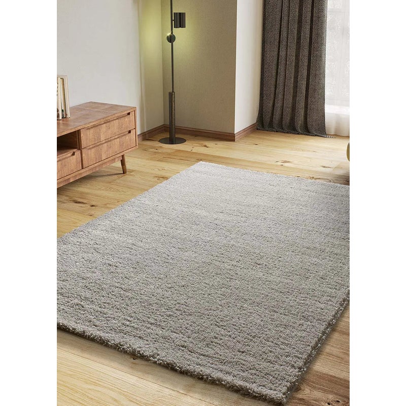 Dywan wewnętrzny prostokątny, srebrny, 60 x 120 cm, ATLAS shaggy gładki - ATTICGO