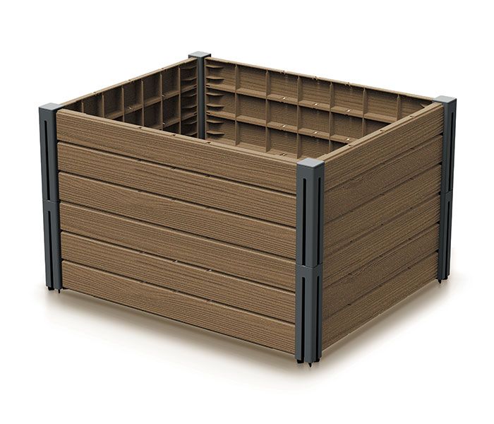 Prosperplast Warzywniak-rabata ogrodowa base planet 75,6x61,8x46cm brąz